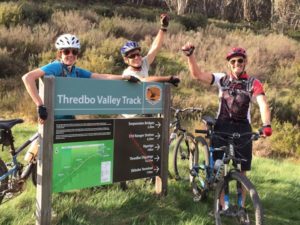 Track Activist Bruce Marshall (Right) Riding the TVT