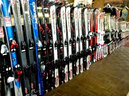 Wall to wall skis, boards, boots and clothing.