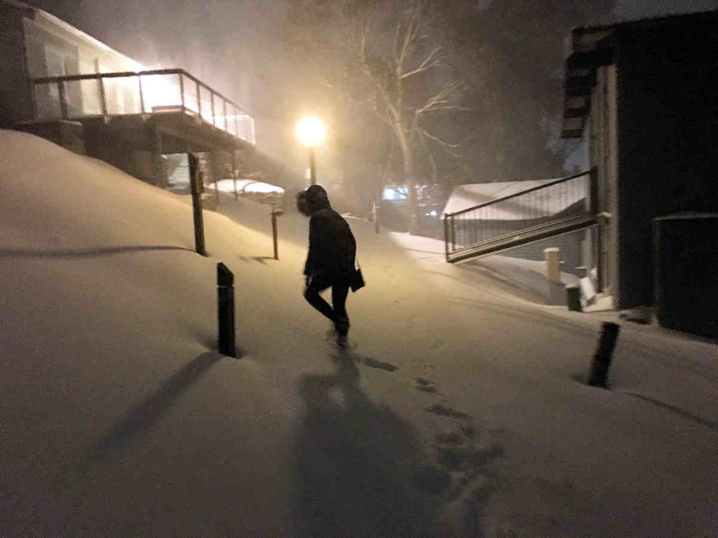 The kind of snow storm we dream about in Thredbo
